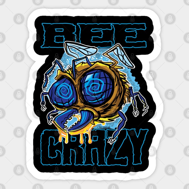 Bee Crazy Sticker by eShirtLabs